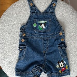 Vintage Mickey Mouse Denim Overalls